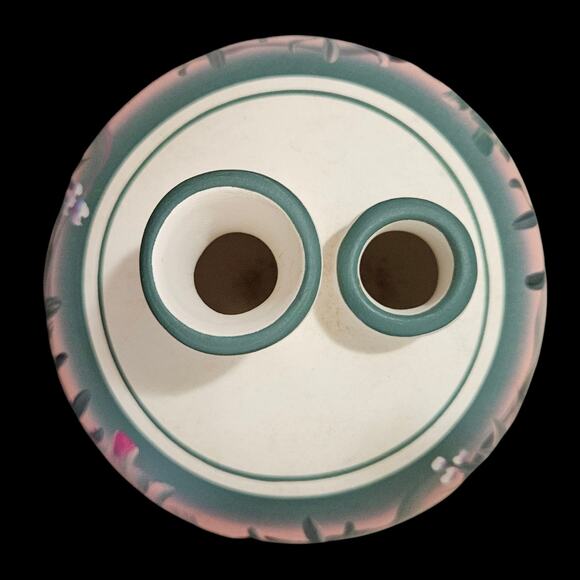 New West Pottery Double Spout Vase Southwest Desert Scene Hand Painted AZ - Picture 6 of 8